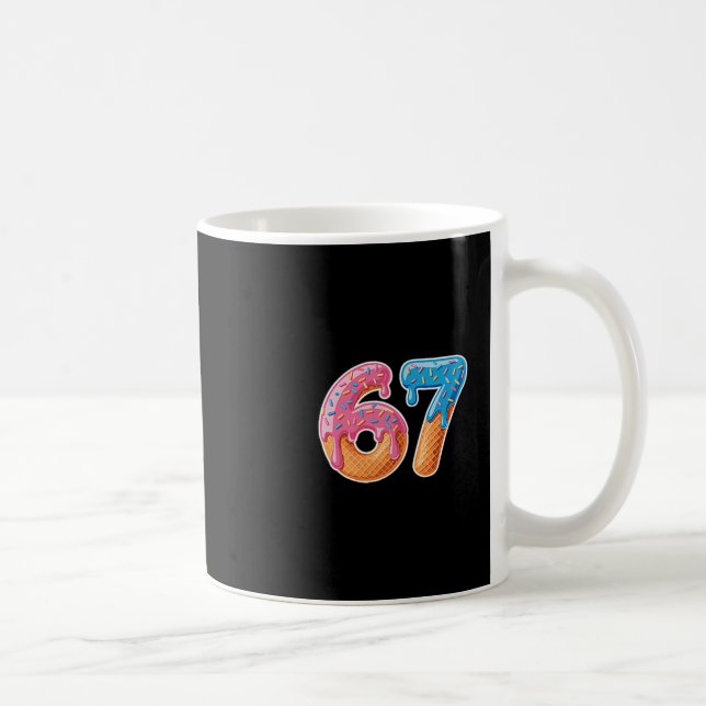 Ice Cream Drip Six Seven 6 7 Meme 67  Coffee Mug (Right)