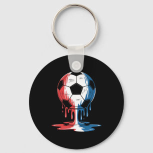 Ice Cream Drip Soccer 4th Of July Boys Kids Footby Key Ring