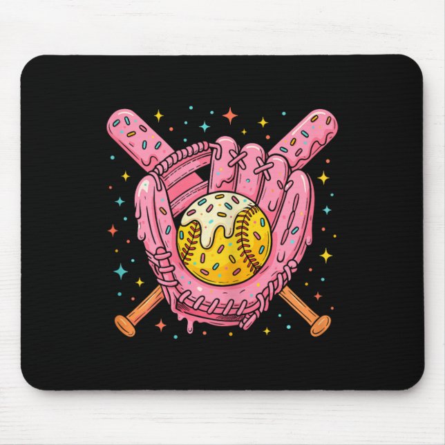 Ice Cream Drip Sprinkle Sell Softll Glove Drip  Mouse Pad (Front)