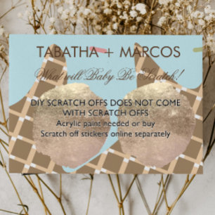 Ice Cream Dripping Gender Reveal DIY Scratch Cards