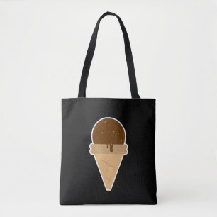 Ice cream flat clipart illustration tote bag