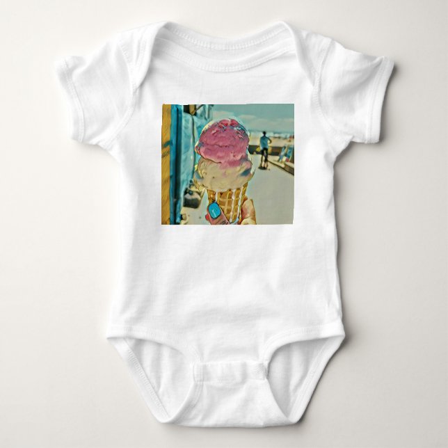 Ice cream flavour baby bodysuit (Front)