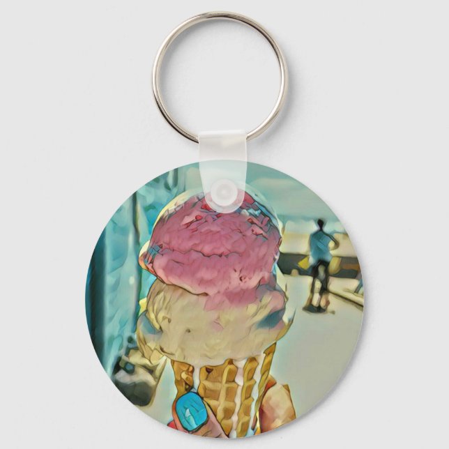 Ice cream flavour key ring (Front)