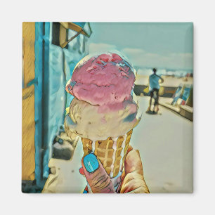 Ice cream flavour magnet