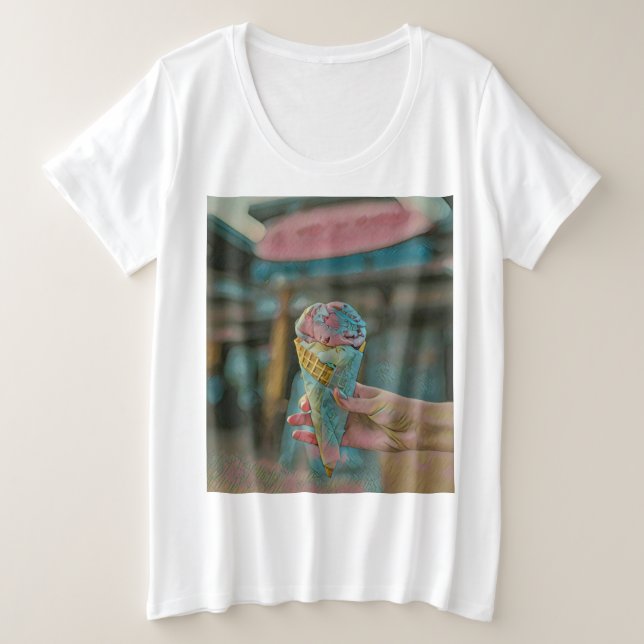 Ice cream flavour plus size T-Shirt (Design Front)