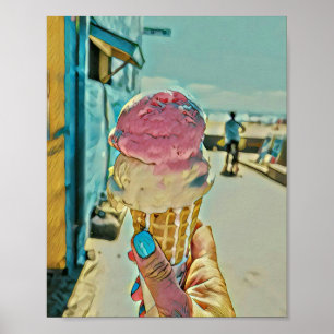 Ice cream flavour poster