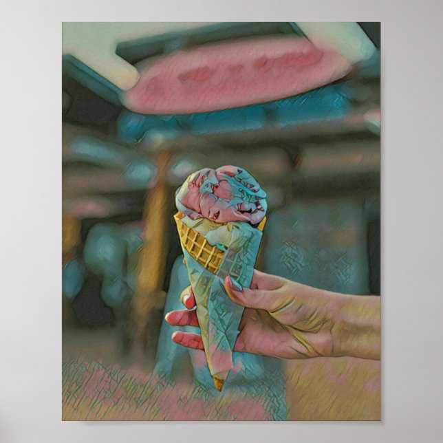 Ice cream flavour poster (Front)
