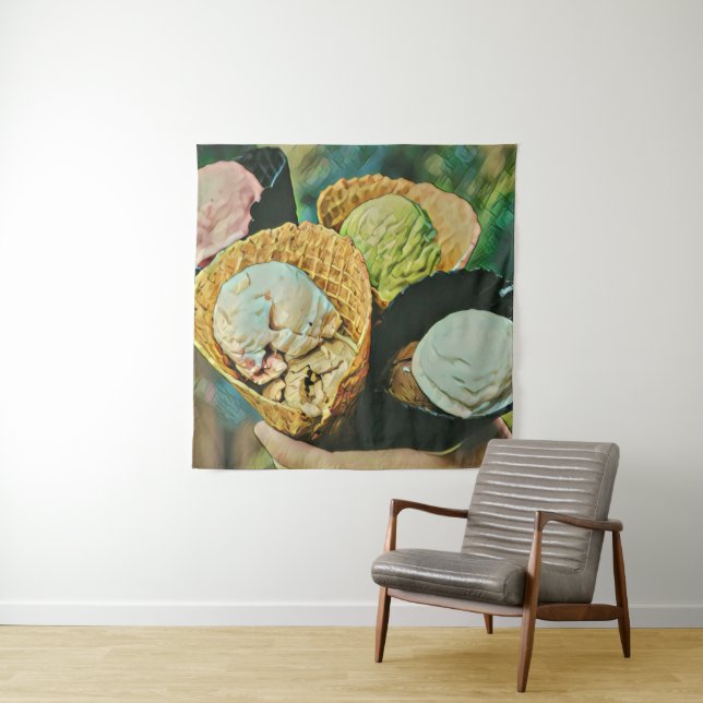 Ice cream flavour tapestry (In Situ)