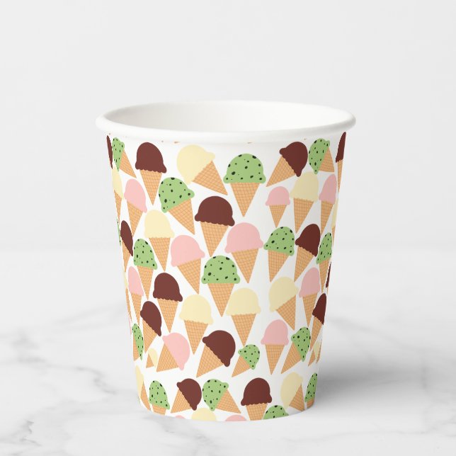 Ice Cream Flavours Paper Cups (Front)