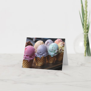 Ice Cream Flight Thank You Card