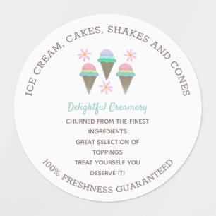 Ice Cream Food Labels
