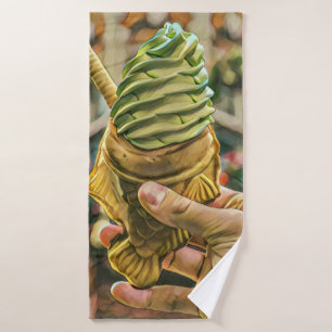Ice cream for kids bath towel set