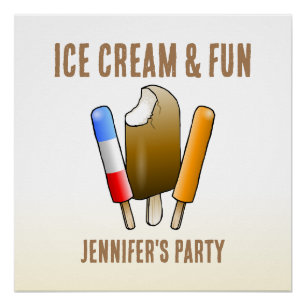 Ice Cream & Fun Birthday Poster