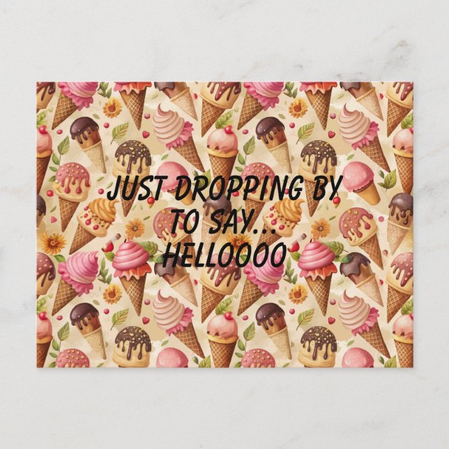 Ice Cream Fun Holiday Postcard (Front)