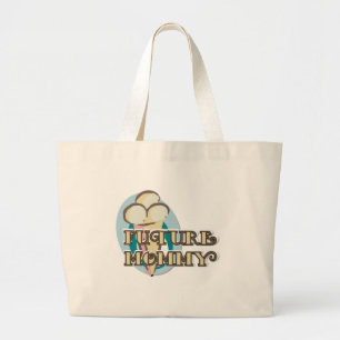 Ice Cream Future Mummy Tshirts and Gifts Large Tote Bag