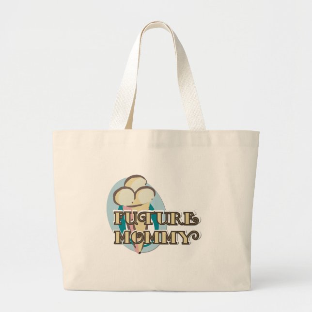 Ice Cream Future Mummy Tshirts and Gifts Large Tote Bag (Front)
