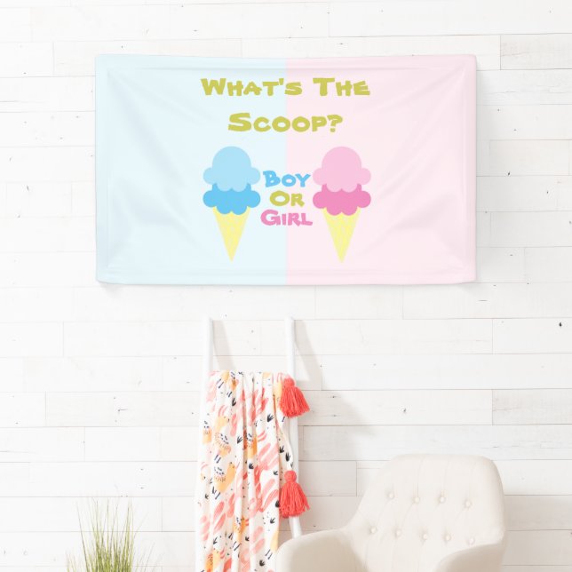 Ice Cream Gender Reveal Banner (Insitu)