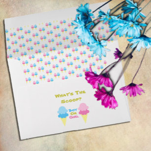 Ice Cream Gender Reveal Envelope