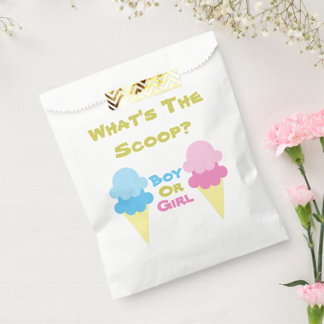 Ice Cream Gender Reveal Favour Bags (Sealed)