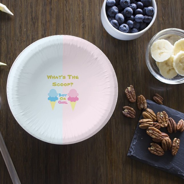 Ice Cream Gender Reveal Paper Plate (Creator Uploaded)