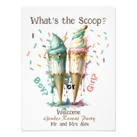 Ice cream Gender Reveal What' the scoop Welcome 