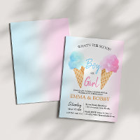 Ice Cream Gender Reveal What's the Scoop Party 