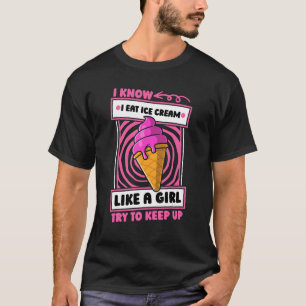Ice Cream Girl Icecream  Cornet Scoop T-Shirt