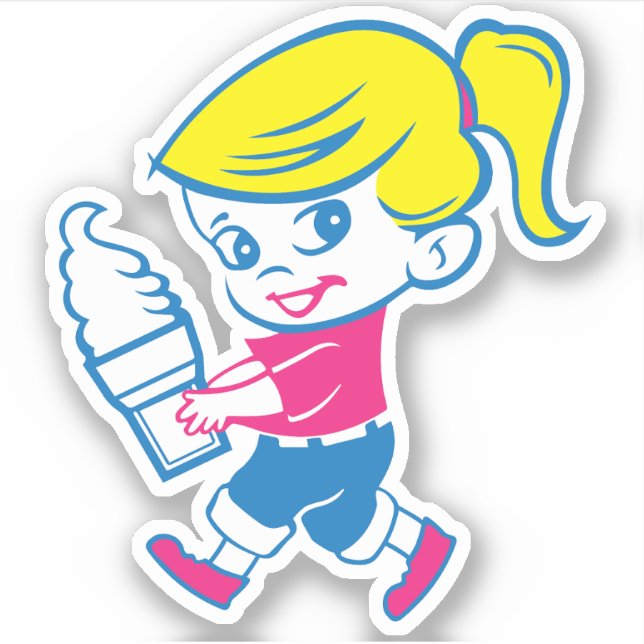 Ice Cream Girl Sticker (Front)