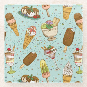 Ice cream glass coaster