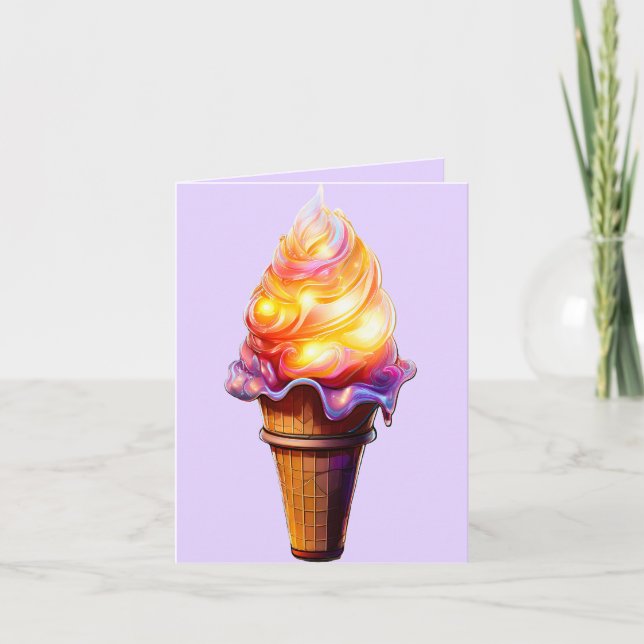 Ice Cream Glow  Thank You Card (Front)