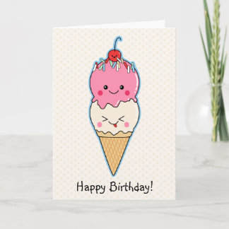 Ice Cream Happy Birthday Card