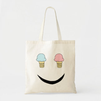Ice Cream Happy Face Tote Bag