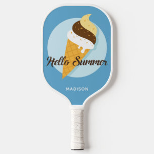 Ice Cream Hello custom name & colour Pickleball Paddle