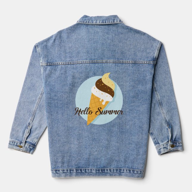 Ice Cream Hello Denim Jacket (Back)