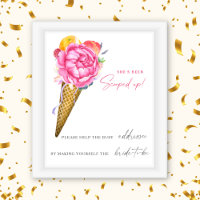 Ice cream - help the busy bride Address Poster