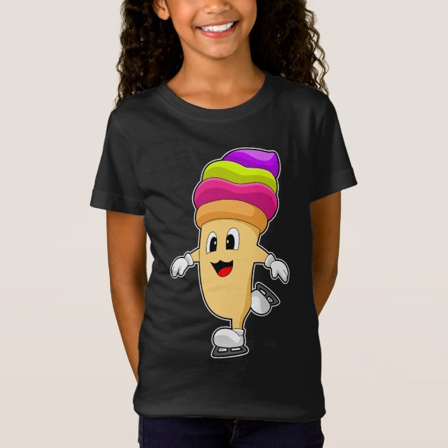 Ice cream Ice skating Ice skates T-Shirt (Front)