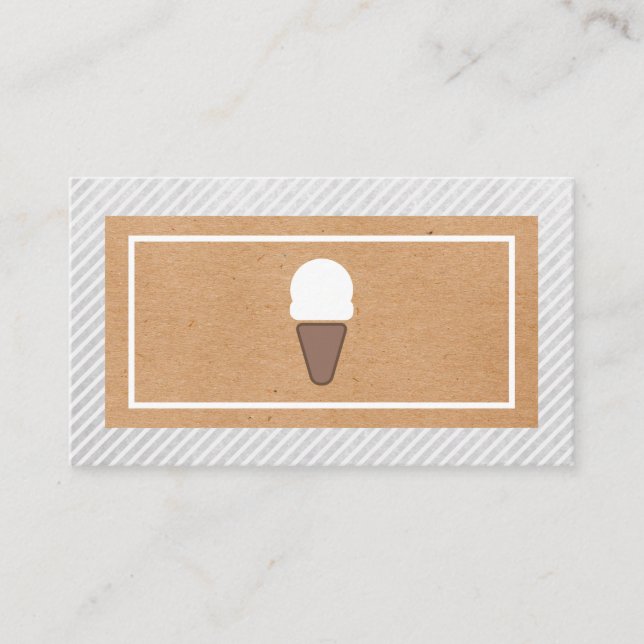 Ice Cream Icon Natural Look Loyalty Card (Front)