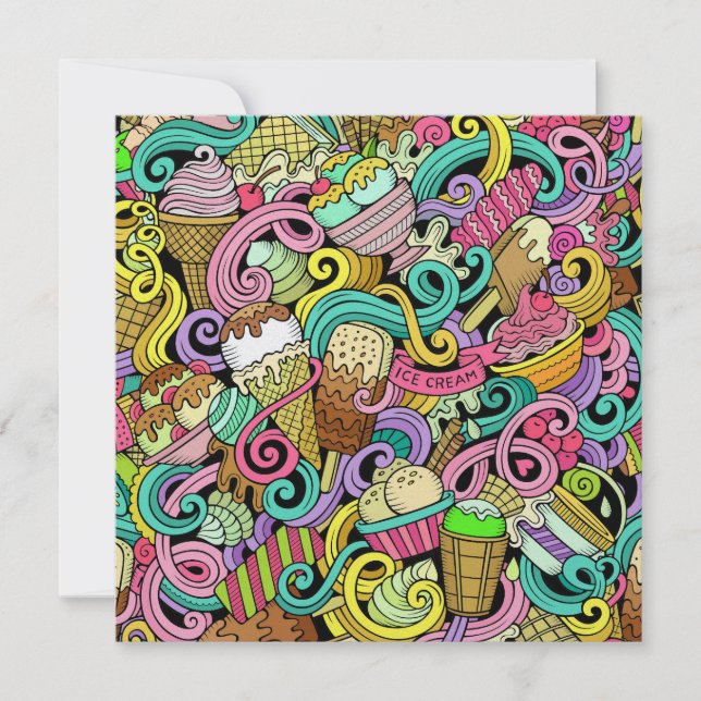 Ice Cream Irresistible Party Invitations (Front)