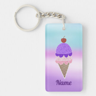 Ice Cream Key Chain - Personalised