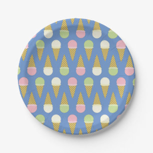 Ice Cream Kids Birthday Party Paper Plate