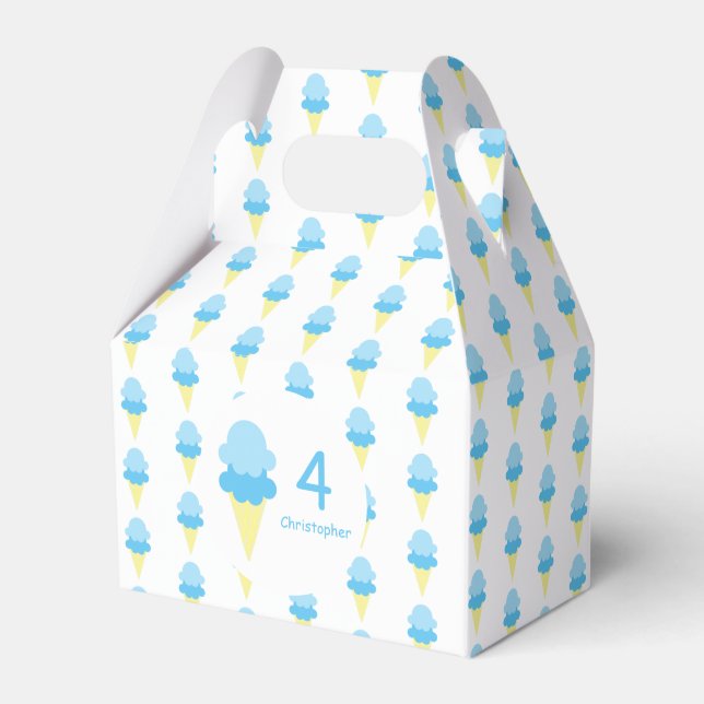 Ice Cream Kids Summer Birthday Favour Box (Front Side)