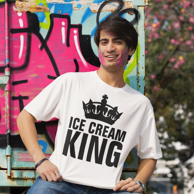 ICE CREAM KING mens dad T-SHIRT (Creator Uploaded)