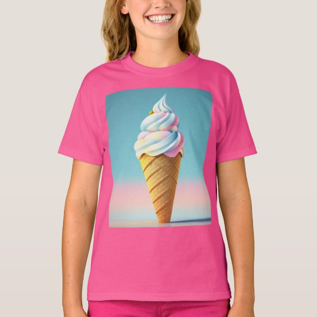 Ice Cream Kitty (1) : T-Shirt (Front)