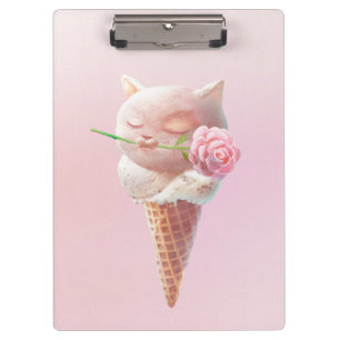 Ice Cream Kitty – Rosy & Dreamy Clipboard