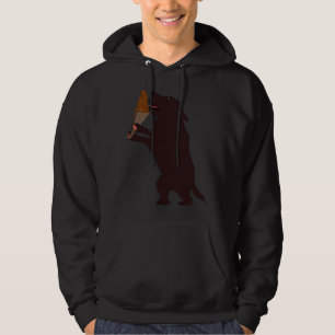 Ice Cream Labrador Chocolate Labrador Dog Eating I Hoodie