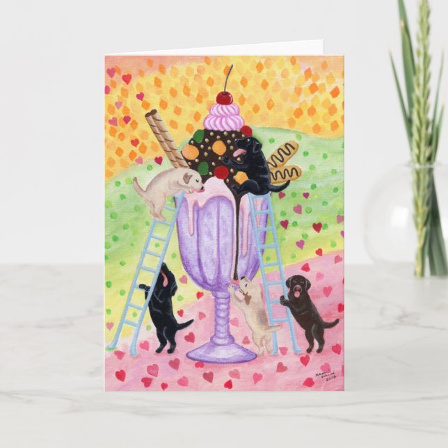 Ice Cream Labradors Card (Front)