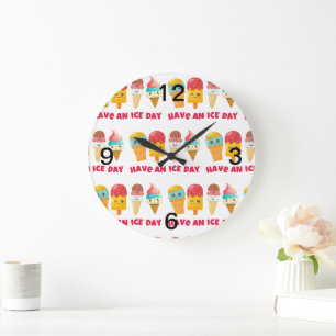 ice cream large clock