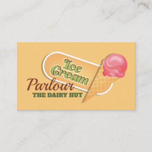 Ice Cream Logo, Ice Cream Parlour Business Card