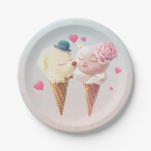 Ice Cream Love Paper Plate