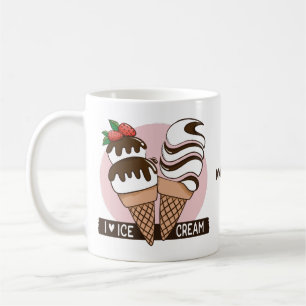 Ice Cream Lover custom name mugs